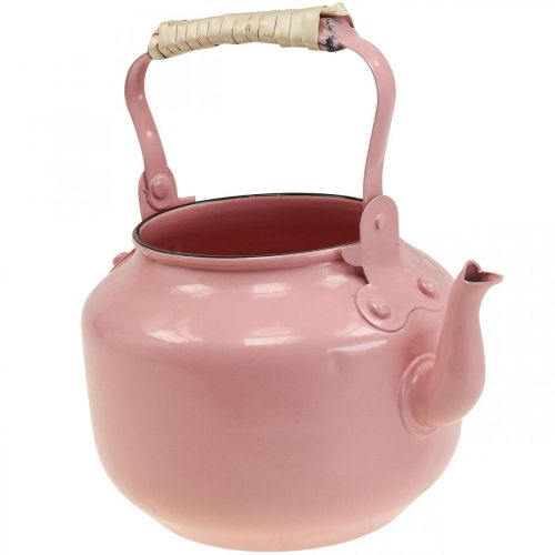 Floristik24 Chaleira decorativa em metal rosa velho Ø8,6cm Alt.16cm