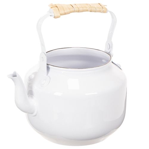 Bule decorativo, vaso de plantas, metal, branco, estilo shabby chic, Ø8,6cm, A16cm, vaso de flores decorativo vintage comprar | Floristik24.pt