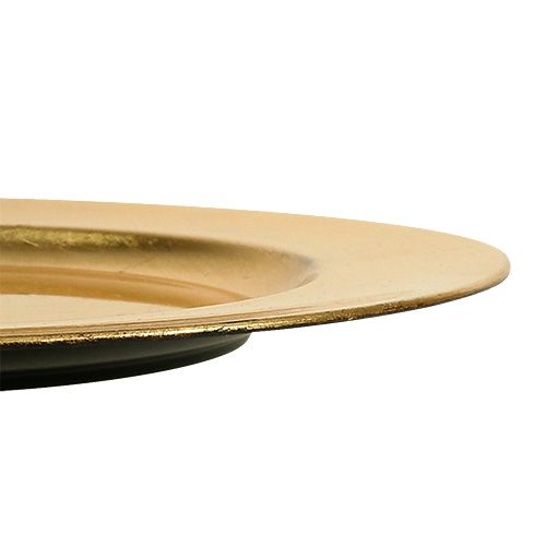 Itens Prato decorativo dourado Ø28cm