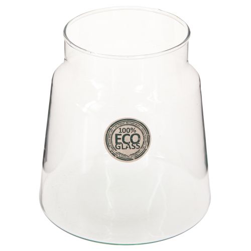 Itens Vaso decorativo vaso de flores vidro transparente Ø14cm H15cm