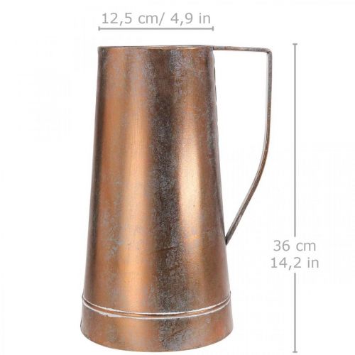 Itens Vaso decorativo jarro decorativo cor de cobre vintage decorativo W21cm H36cm
