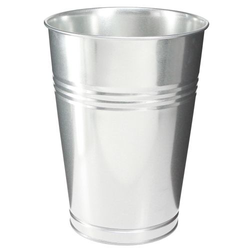 Itens Vaso decorativo para decoração a seco vaso de metal prateado Alt.30cm 7,5l