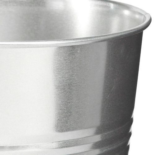 Itens Vaso decorativo para decoração a seco vaso de metal prateado Alt.30cm 7,5l