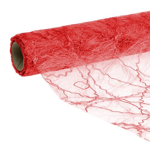 Floristik24 Fita de mesa de lã Deco vermelha 30cm 5m