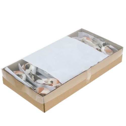 Floristik24 Pássaro decorativo para furar marrom 10cm 12pcs