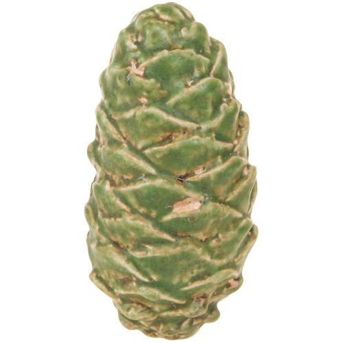 Itens Cones decorativos de cerâmica sortidos verde amarelo marrom 8,5cm 6 peças