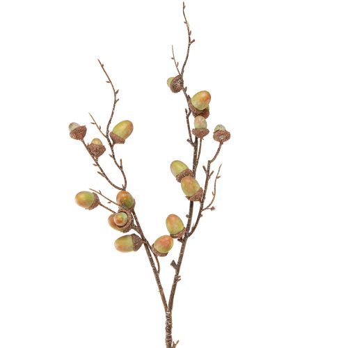 Ramo decorativo bolotas decoração verde outono decoração artificial 80cm