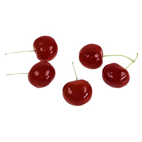 Floristik24 Cerejas decorativas vermelho escuro 3 cm 12 unidades