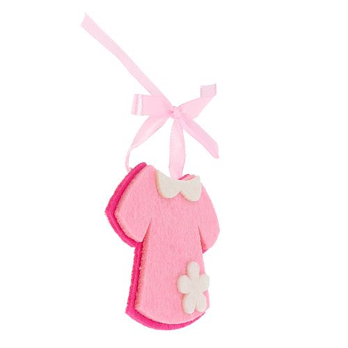 Itens Vestido de feltro decoração de nascimento rosa 7cm 20 un