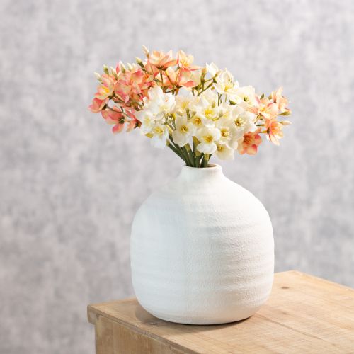 Itens Ramo decorativo florido de lírio peruano para arranjos atemporais, 33 cm, 6 peças