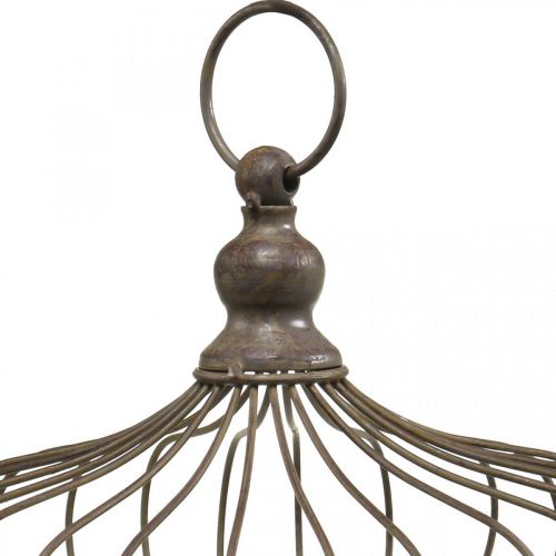 Itens Coroa decorativa para pendurar coroa de metal antiga 6 ganchos Ø28cm