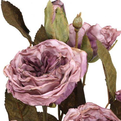 Deco buquê de rosas flores artificiais buquê de rosas violeta 45cm 3pcs