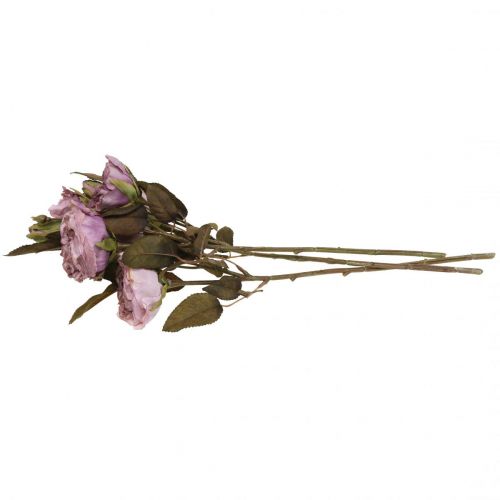 Floristik24 Deco buquê de rosas flores artificiais buquê de rosas violeta 45cm 3pcs
