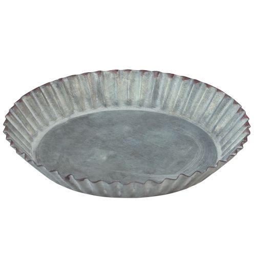 Floristik24 Forma decorativa em placas de metal zinco cinza Ø14,5cm 6 peças