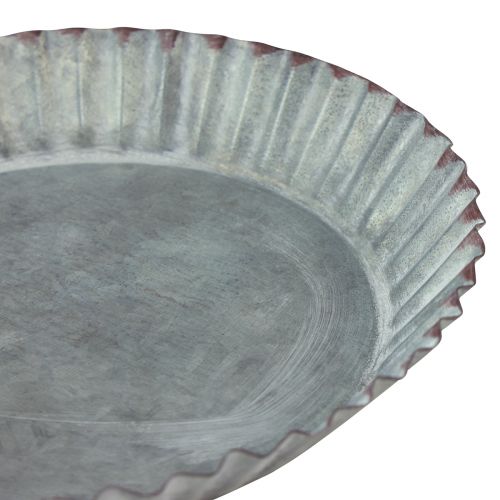 Floristik24 Forma decorativa em placas de metal zinco cinza Ø14,5cm 6 peças