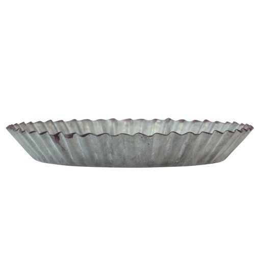 Floristik24 Forma decorativa em placas de metal zinco cinza Ø14,5cm 6 peças