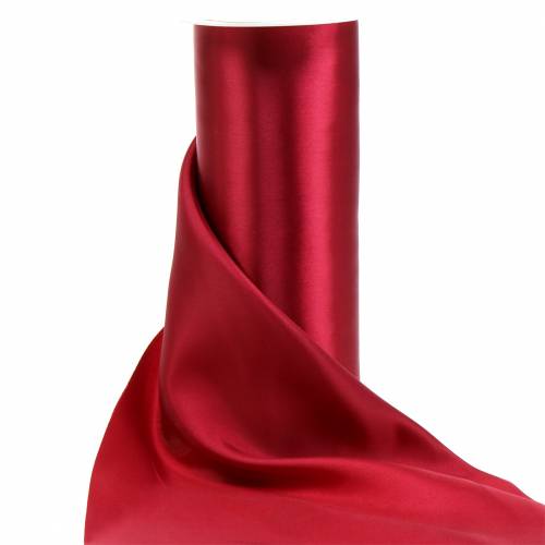 Floristik24 Fita de cetim fita de mesa Bordeaux 200mm 10m