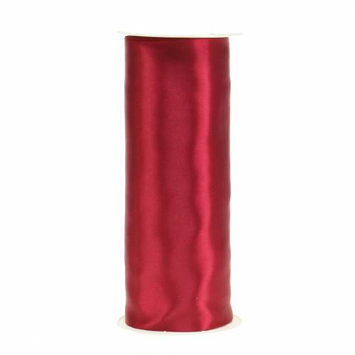 Floristik24 Fita de cetim fita de mesa Bordeaux 200mm 10m