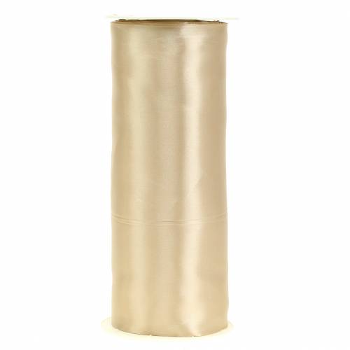Floristik24 Fita de cetim fita de mesa champanhe 200mm 10m