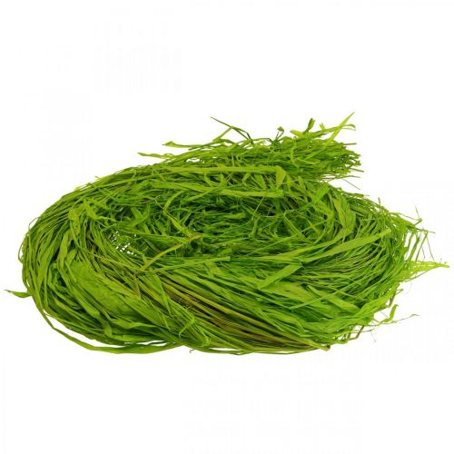 Floristik24 Ráfia decorativa para artesanato Ráfia natural verde maçã 200g