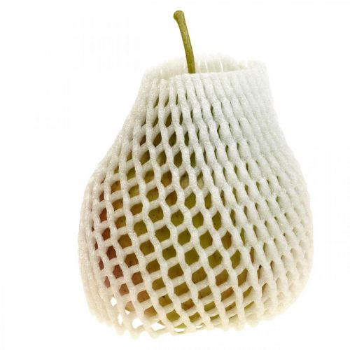 Floristik24 Deco pera verde vermelho, deco fruta, boneco de comida 11cm