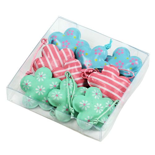 Floristik24 Flores decorativas para pendurar em cores variadas Ø4cm 9 unidades