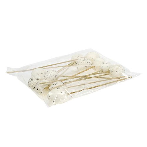 Floristik24 Ovo decorativo 5cm em palito 12pcs