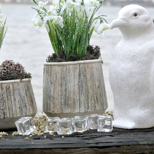 Floristik24 Cubo de gelo decorativo transparente 3cm - 4cm 500g