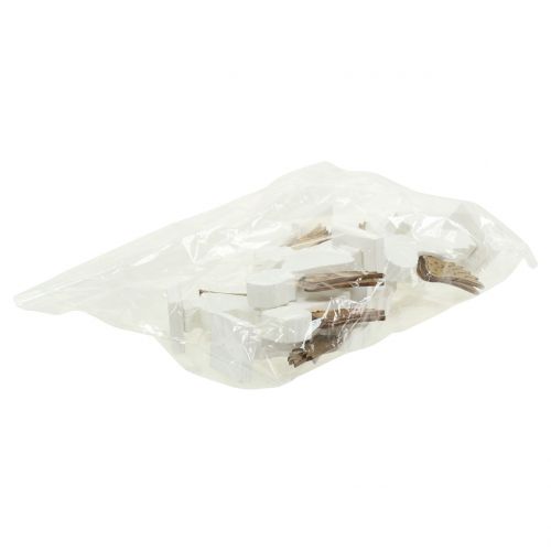 Floristik24 Anjo decorativo branco com asas de ouro 8,5 cm 8 unidades