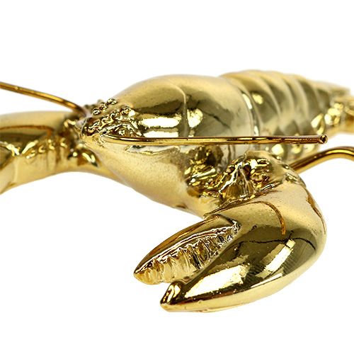 Floristik24 Figura decorativa lagosta ouro 8cm