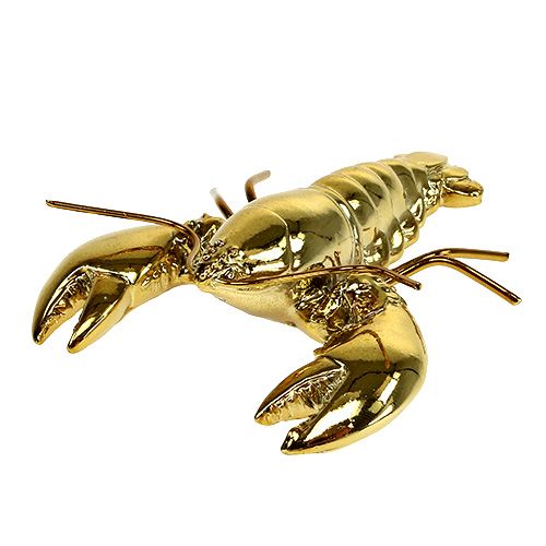 Floristik24 Figura decorativa lagosta ouro 8cm