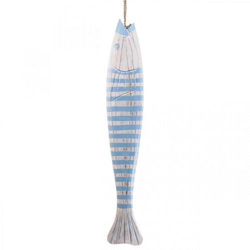 Floristik24 Peixe decorativo madeira peixe de madeira para pendurar azul claro Alt.57,5cm