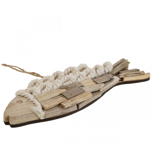 Floristik24 Peixes decorativos feitos de troncos peixes de madeira natureza decoração marítima 31cm