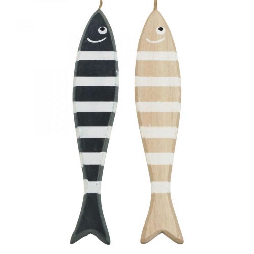 Floristik24 Peixe decorativo para pendurar, peixe decorativo em madeira L29cm 2uds