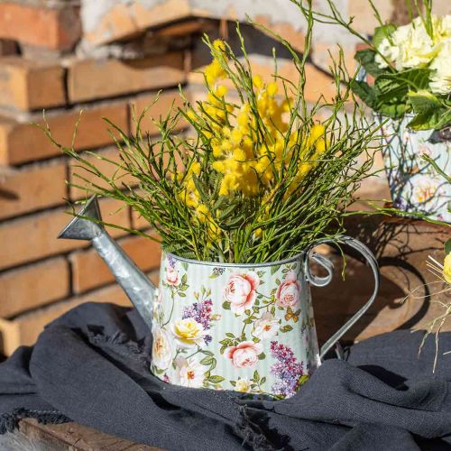 Floristik24 Regador decorativo casa de campo metal para plantação Alt 16cm
