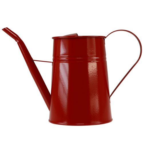 Itens Regador decorativo regador de metal para interior vermelho 1,7L Alt.23cm