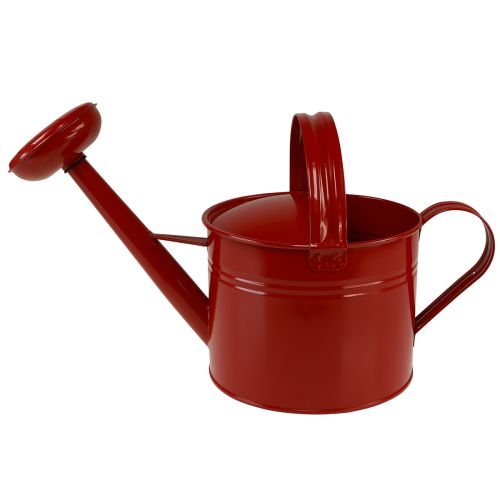 Itens Regador decorativo jarro de metal vermelho para plantio Alt.26cm 5L