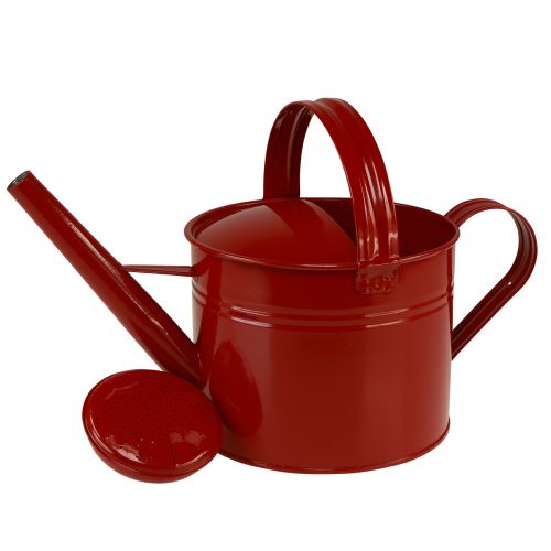 Itens Regador decorativo jarro de metal vermelho para plantio Alt.26cm 5L