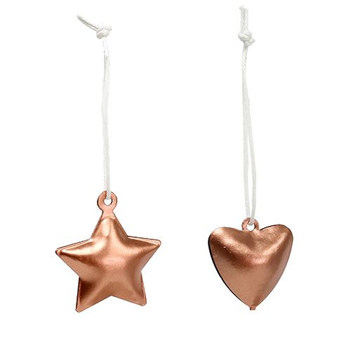 Itens Deco hanger star, coração cobre 3-4cm 24pcs