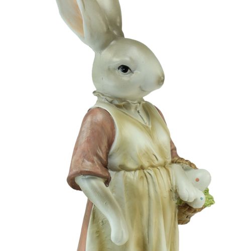 Itens Cesta decorativa de coelho mulher ovos de páscoa figura decorativa páscoa altura 37cm