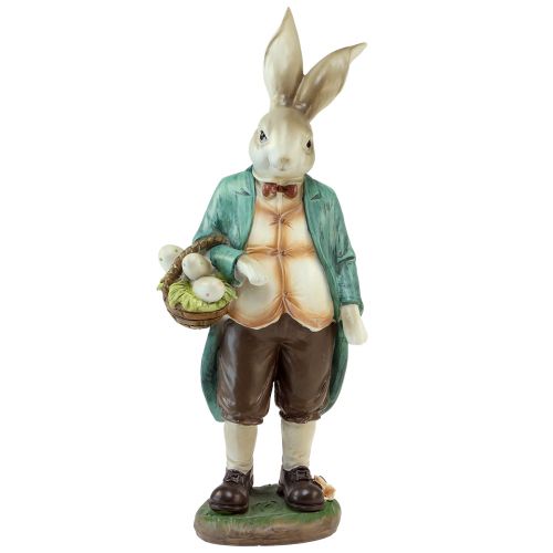Floristik24 Cesta decorativa de coelho homem ovos de páscoa figura decorativa Alt.39cm
