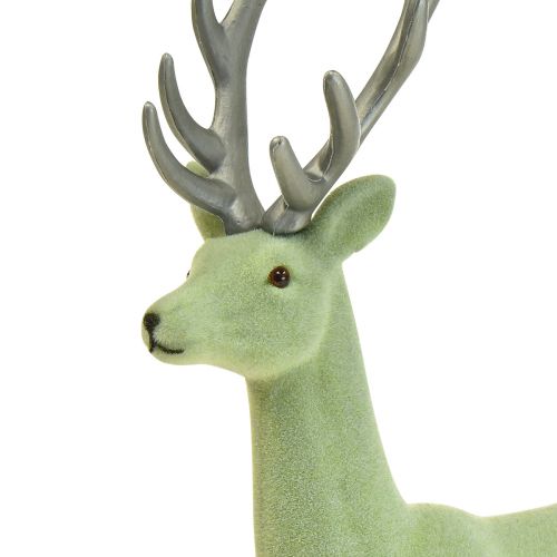 Itens Figura decorativa de rena de veado de Natal verde cinza Alt.37cm