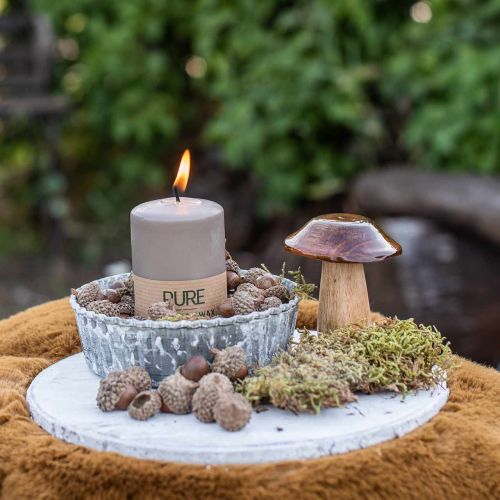 Floristik24 Decoração de mesa vintage disco de madeira deco madeira compensada branca Ø25cm