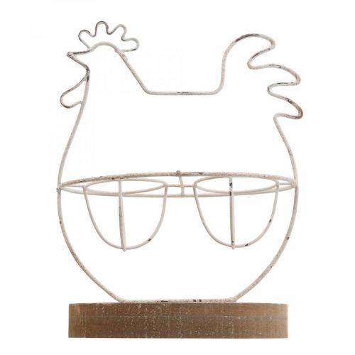 Itens Decoração de mesa galinha Deco suporte para ovo de Páscoa metal 16x8.5x20cm