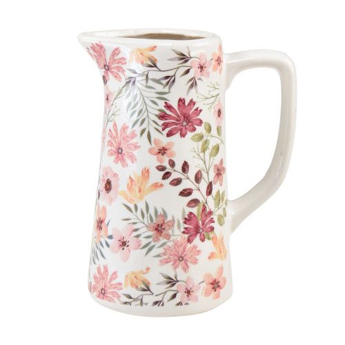 Floristik24 Jarro decorativo flores vaso de cerâmica faiança vintage 19,5 cm