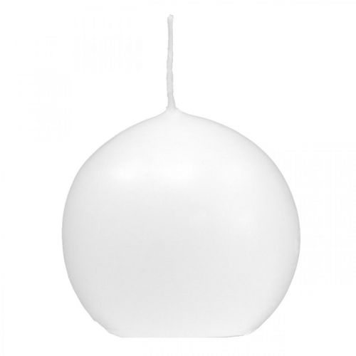 Itens Velas decorativas velas de bola branca Velas de Advento Ø60mm 16pcs