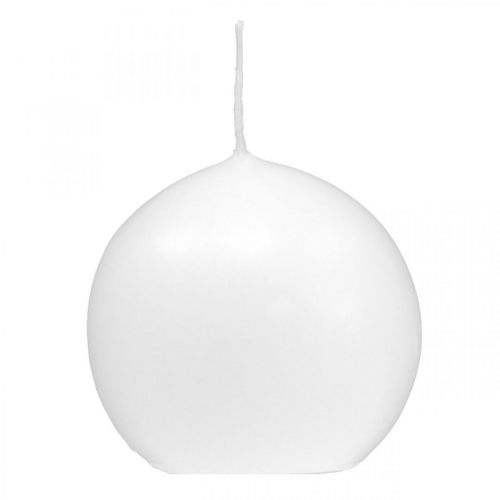 Floristik24 Velas decorativas velas de bola branca velas de Advento Ø60mm 16 peças
