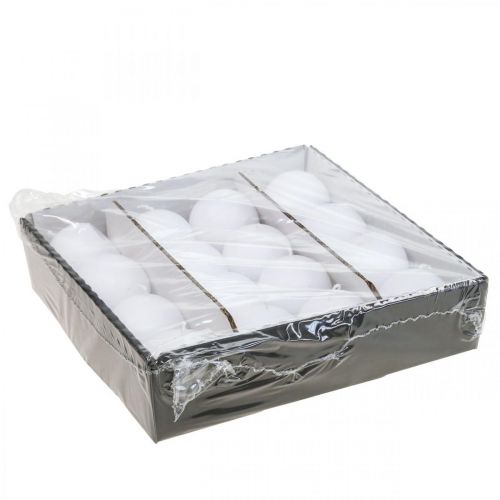 Itens Velas decorativas velas de bola branca velas de Advento Ø60mm 16 peças