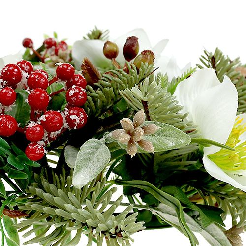 Floristik24 Guirlanda decorativa com rosas de Natal Ø30cm