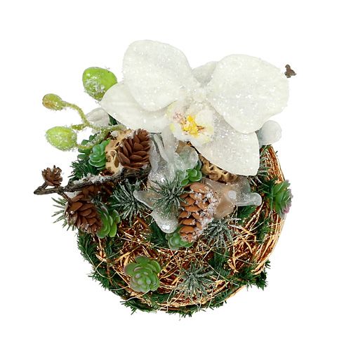 Bola decorativa marrom escuro Ø15cm | Floristik24.pt